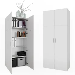 Aktenregal Frank Weiß 80 x 182.4 cm Vicco