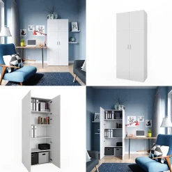 Aktenregal Frank Weiß 80 x 182.4 cm Vicco