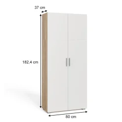 Aktenregal Frank Weiß/Sonoma 80 x 182.4 cm Vicco