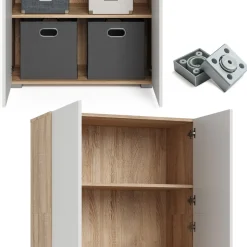 Aktenregal Frank Weiß/Sonoma 80 x 182.4 cm Vicco