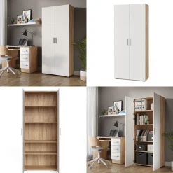 Aktenregal Frank Weiß/Sonoma 80 x 182.4 cm Vicco