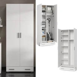 Aktenregal Ingo Weiß 80 x 182.4 cm mit Schublade Vicco