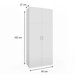 Aktenregal Ingo Weiß 80 x 182.4 cm Vicco