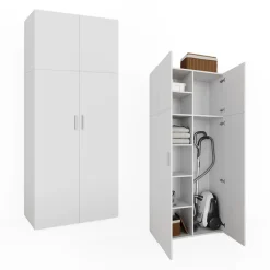 Aktenregal Ingo Weiß 80 x 182.4 cm Vicco