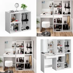 Anstellschrank Isabelle Weiß 80.1 x 65 cm Vicco