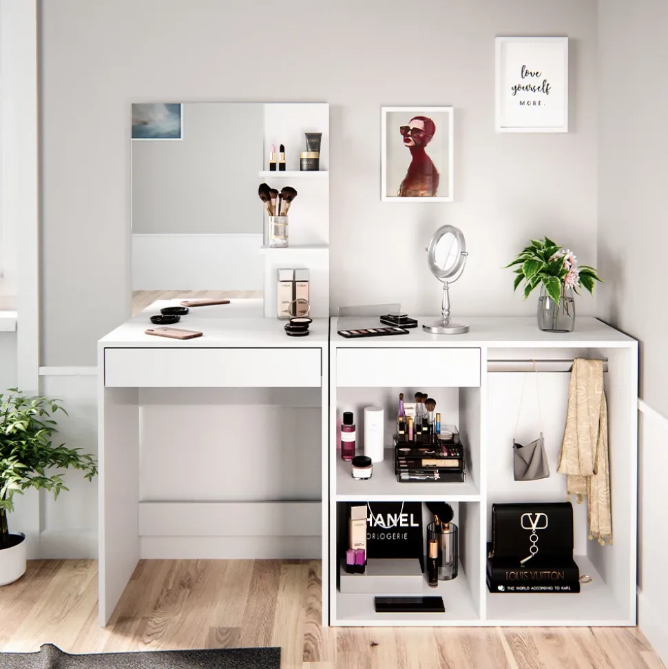 Anstellschrank Isabelle Weiß 80.1 x 75 cm Vicco