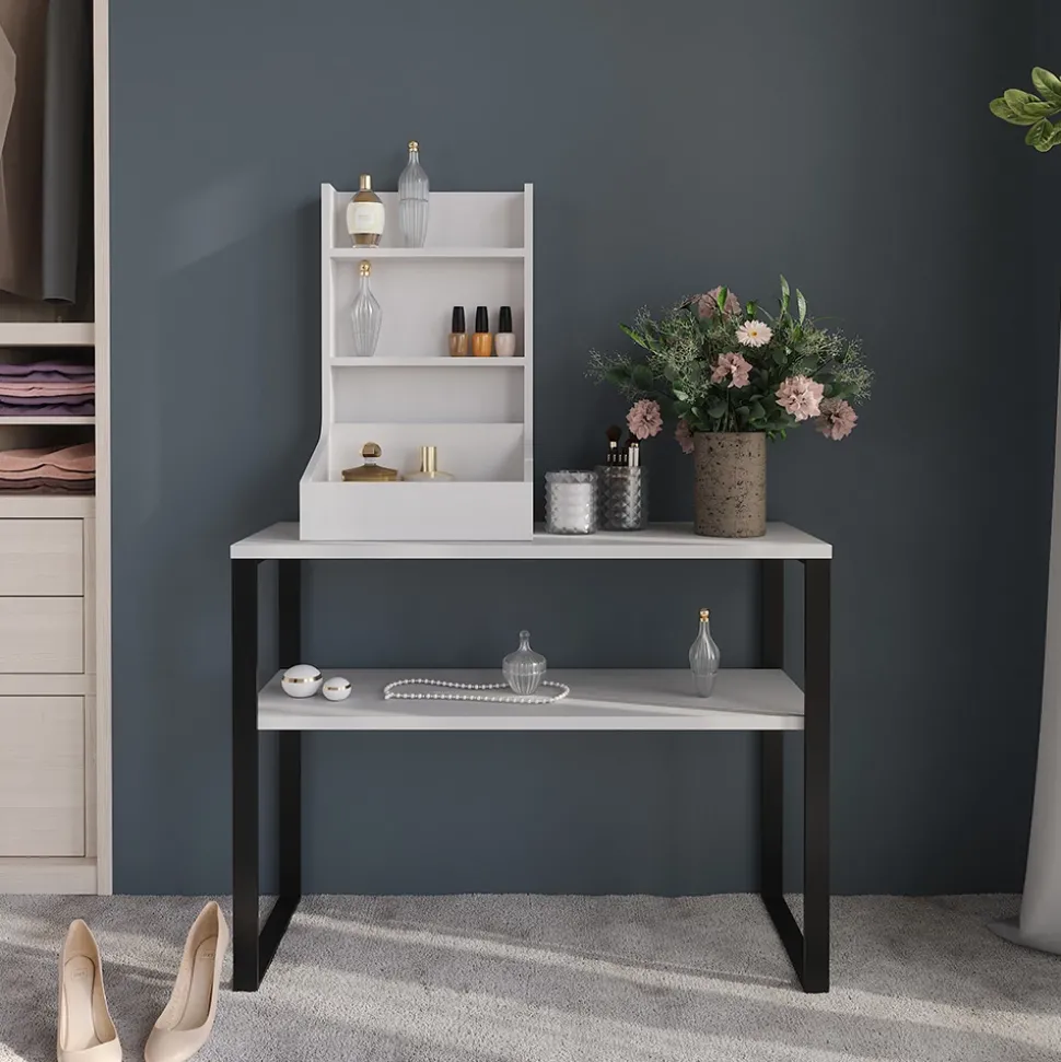 Anstellschrank Sherry Weiß 40 x 65 cm mit 3 Ablagefächern Vicco