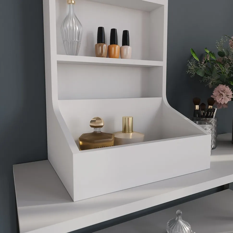 Anstellschrank Sherry Weiß 40 x 65 cm mit 3 Ablagefächern Vicco