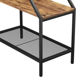 Anstelltisch Fyrk Eiche rustikal 30 x 60 cm mit 2 offenen Ablagen Vicco