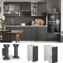 Apothekerschrank Fame-Line Anthrazit-Gold 30 cm , AP Anthrazit Vicco