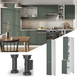 Apothekerschrank Fame-Line Grün-Gold Landhaus 30 cm Vicco