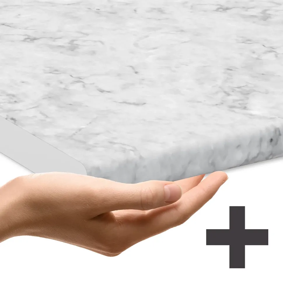 Apothekerschrank Fame-Line Weiß Hochglanz 30 cm , AP Marmor Vicco