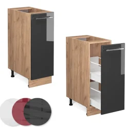 Apothekerschrank Fame-Line Anthrazit Hochglanz 30 cm , AP Anthrazit Vicco