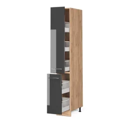 Apothekerschrank Fame-Line Anthrazit Hochglanz 30 cm Vicco