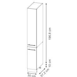Apothekerschrank Fame-Line Dunkelblau Hochglanz 30 cm Vicco