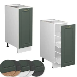 Apothekerschrank Fame-Line Grün-Gold Landhaus 30 cm ohne Arbeitsplatte Vicco