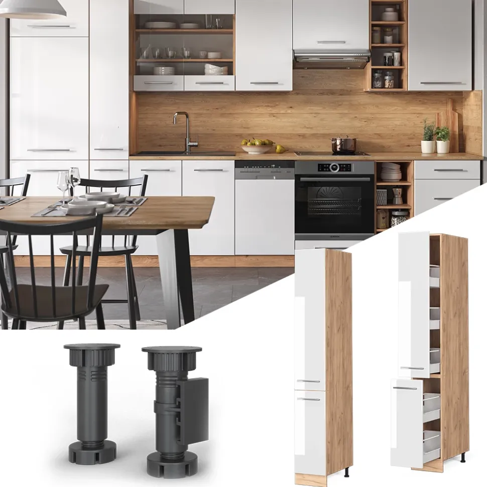 Apothekerschrank Fame-Line Weiß Hochglanz 30 cm Vicco