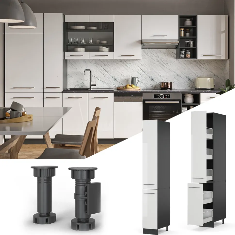 Apothekerschrank Fame-Line Weiß Hochglanz 30 cm Vicco