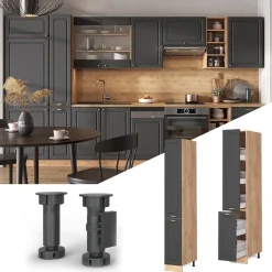 Apothekerschrank Fame-Line Anthrazit-Gold 30 cm Vicco