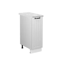 Apothekerschrank Fame-Line Weiß Landhaus 30 cm , AP Marmor Vicco