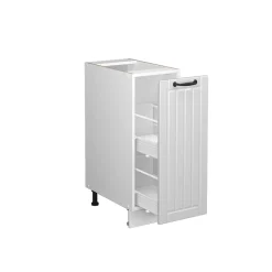 Apothekerschrank Fame-Line Weiß Landhaus 30 cm , AP Marmor Vicco