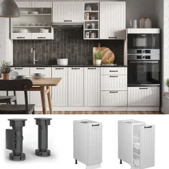 Apothekerschrank Fame-Line Weiß Landhaus 30 cm ohne Arbeitsplatte Vicco