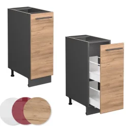 Apothekerschrank Fame-Line Goldkraft Eiche 30 cm , AP Anthrazit Vicco