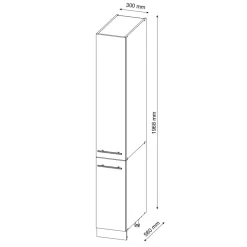 Apothekerschrank Fame-Line Goldkraft Eiche 30 cm Vicco