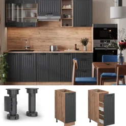 Apothekerschrank Fame-Line Dunkelgrau 30 cm , AP Anthrazit Vicco