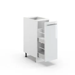 Apothekerschrank Fame-Line Weiß Hochglanz 30 cm , AP Anthrazit Vicco