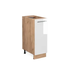 Apothekerschrank Fame-Line Weiß Hochglanz 30 cm ohne Arbeitsplatte Vicco