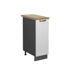 Apothekerschrank Fame-Line Weiß Landhaus 30 cm , AP Eiche Vicco