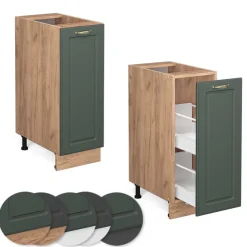 Apothekerschrank Fame-Line Grün-Gold Landhaus 30 cm , AP Anthrazit Vicco