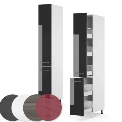 Apothekerschrank Fame-Line Anthrazit Hochglanz 30 cm Vicco