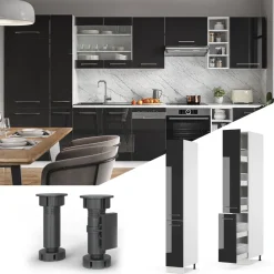 Apothekerschrank Fame-Line Anthrazit Hochglanz 30 cm Vicco