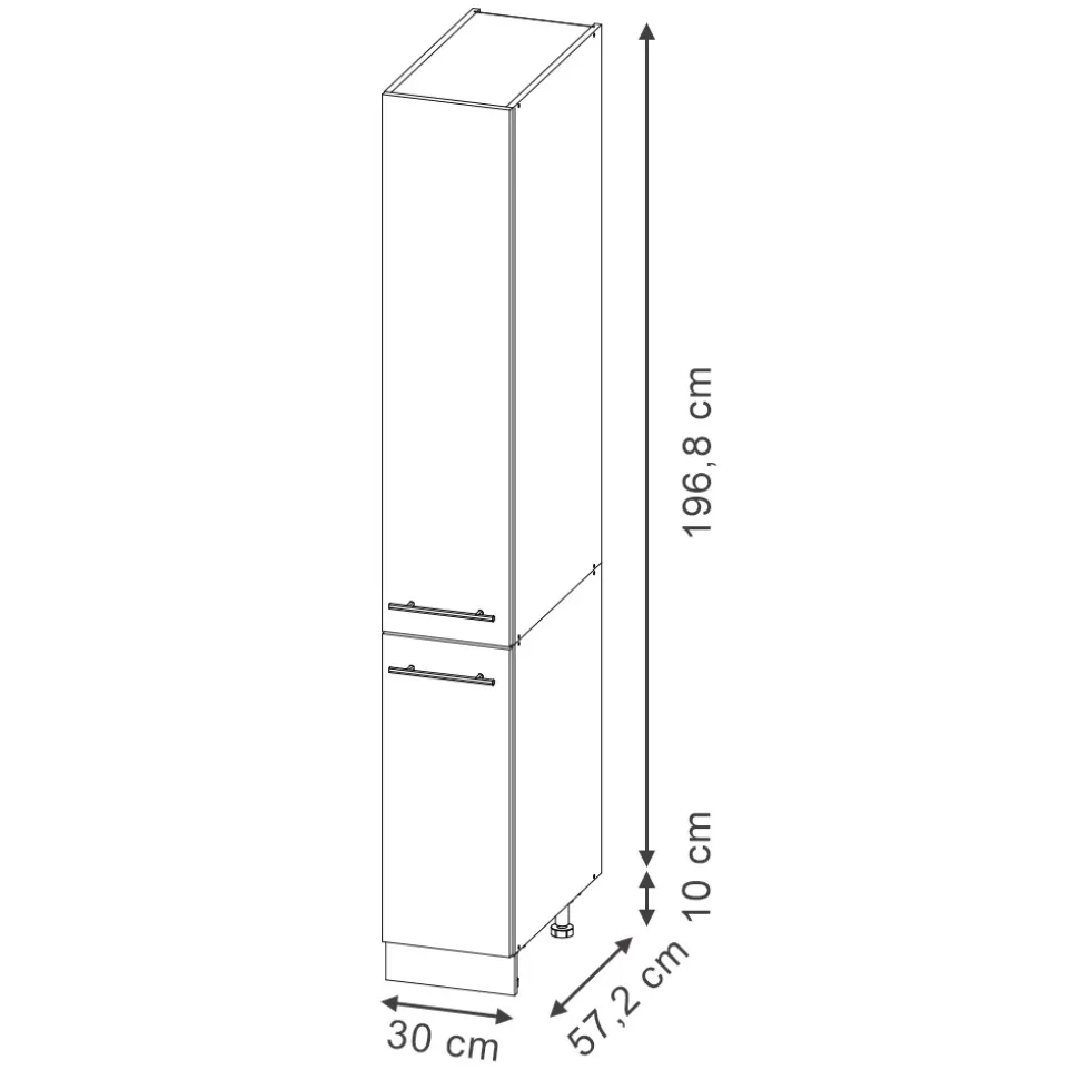 Apothekerschrank Fame-Line Dunkelgrau 30 cm Vicco