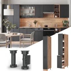 Apothekerschrank Fame-Line Dunkelgrau 30 cm Vicco