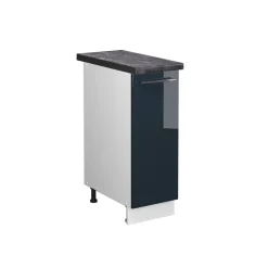 Apothekerschrank Fame-Line Dunkelblau Hochglanz 30 cm , AP Anthrazit Vicco