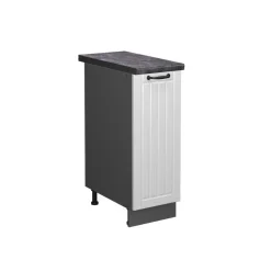 Apothekerschrank Fame-Line Weiß Landhaus 30 cm , AP Anthrazit Vicco