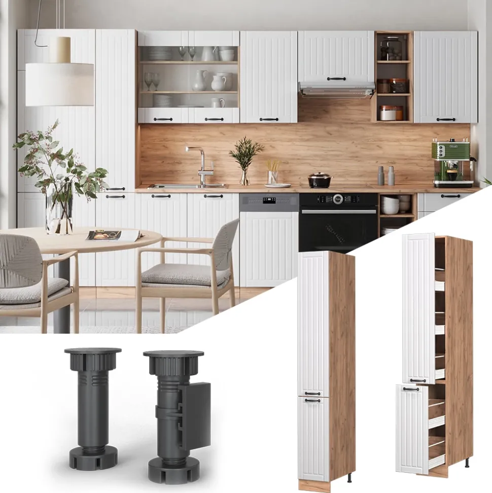 Apothekerschrank Fame-Line Weiß Landhaus 30 cm Vicco