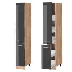 Apothekerschrank R-Line Anthrazit Hochglanz 30 cm Vicco