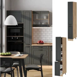 Apothekerschrank R-Line Anthrazit Landhaus 30 cm Vicco