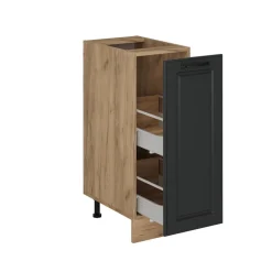 Apothekerschrank R-Line Anthrazit Landhaus 30 cm ohne Arbeitsplatte Vicco