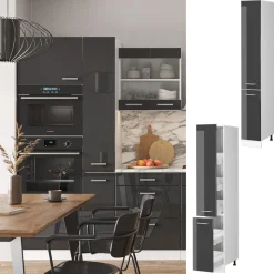 Apothekerschrank R-Line Anthrazit Hochglanz 30 cm Vicco