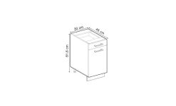 Apothekerschrank R-Line Anthrazit Landhaus 30 cm , AP Eiche Vicco