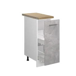 Apothekerschrank R-Line Beton 30 cm , AP Eiche Vicco