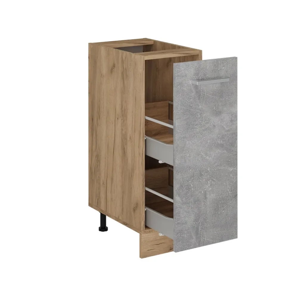 Apothekerschrank R-Line Beton 30 cm AP Marmor Vicco