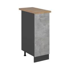 Apothekerschrank R-Line Beton 30 cm , AP Eiche Vicco