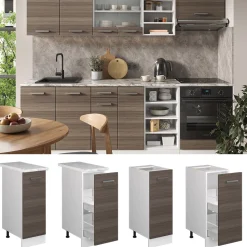 Apothekerschrank R-Line Edelgrau 30 cm , AP Anthrazit Vicco