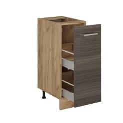 Apothekerschrank R-Line Edelgrau 30 cm ohne Arbeitsplatte Vicco